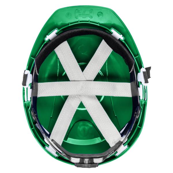 Nitras Head Protect 9500 Schutzhelm mit Größenregulierung und Kinnriemen, grün